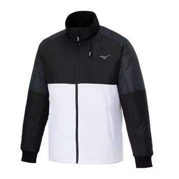Tennis Wear Filling Warmer Jacket Water Repellent Standard Silhouette 62MEB505 Black x White [Mizuno]