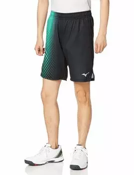 Tennis Wear Game Pants 62JB0101 Black x Green Japan S to Japanese size [Mizuno] (equivalent S)