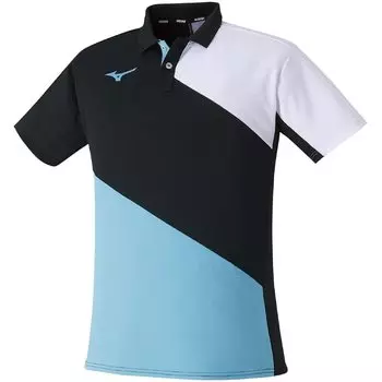 Tennis Wear Game Shirt Dry Science PLUS Dynamotion Fit Junior 62JA2007 Kids Black x Blue Atoll 130 [Mizuno]