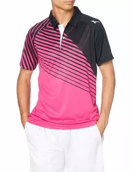 Tennis Wear Game Shirt Short Sleeve 62JA0003 Pink Japan XL to Japanese size [Mizuno] (equivalent XL) розовый
