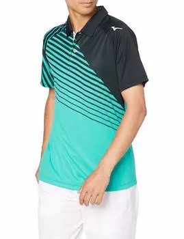 Tennis Wear Game Shirt Short Sleeve 62JA0003 Green Japan XL to Japanese size [Mizuno] (equivalent XL) зелёный