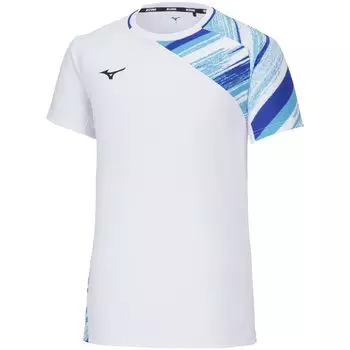 Tennis Wear Game Shirt Short Sleeve Sweat Absorbent Quick Drying 62JAA004 White XS [Mizuno] белый