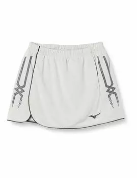Tennis Wear Game Skirt Sweat Absorbent Quick Drying Dry UPF25 Soft Tennis Badminton 62JB7203 04 Silver Gray M [Mizuno] Women s