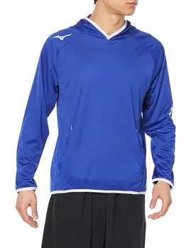 Tennis Wear Hoodie Parka Sweat Absorbent Quick Drying 62JC1005 Surf M [Mizuno] Warm-up Blue/White