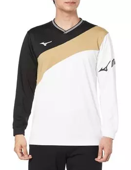 Tennis Wear Light Sweat Jacket Breathable Easy to Move Soft Tennis Wear 62MCA511 White x Sand Beige S [Mizuno]