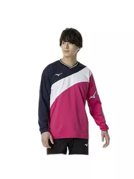 Tennis Wear Light Sweat Jacket Sweat Absorbent Quick Drying Easy to Move 62MCA511 Pink x Deep Navy S [Mizuno]