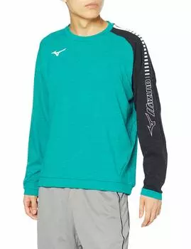 Tennis Wear Stretch Fleece Shirt 62JC0504 Blue Green Japan S to Japanese size [Mizuno] (equivalent S)
