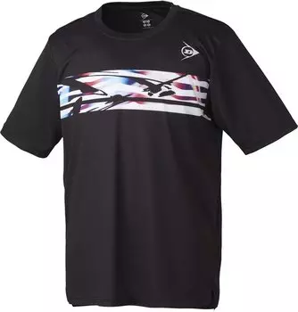 Теннисная игровая рубашка черная S [Dunlop] DAP-1301 чёрный