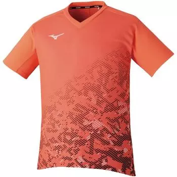 Теннисная одежда Dry Aeroflow Game Shirt Highly Ventilated Dynamotion Fit 62JA2032 Neon Flame XS [Mizuno]