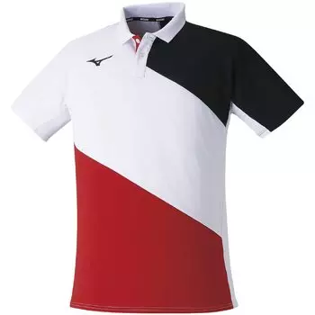 Теннисная одежда Игровая рубашка Dry Science PLUS Dynamotion Fit Junior 62JA2007 Детская белая x китайская красная 130 [Mizuno]