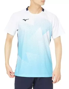 Теннисная одежда Игровая рубашка Пот Впитывающая Быстросохнущая Dynamotion Fit Бадминтон 62JA2503 Черный S [Mizuno] чёрный