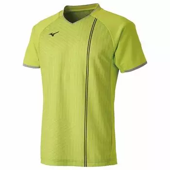 Теннисная одежда Игровая рубашка с коротким рукавом Slim Dynamotion Fit Sweat Absorbing Quick Drying Soft Tennis Badminton 62JA9007 Lime Green Japan S to Japanese зеленый лайм
