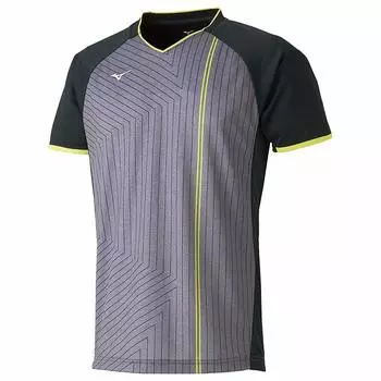 Теннисная одежда Игровая рубашка с коротким рукавом Slim Dynamotion Fit Sweat Absorbing Quick Dry Soft Tennis Badminton 62JA9007 Black Japan L to Japanese Size чёрный