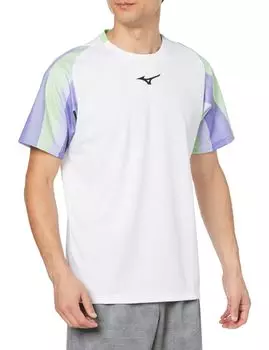 Теннисная одежда Игровая рубашка Впитывающая пот Быстросохнущая Легко двигаться Мягкая теннисная одежда 62JAA501 Белый M [Mizuno] белый