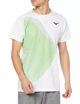 Теннисная одежда Игровая рубашка Впитывающая пот Быстросохнущая Легко двигаться Мягкая теннисная одежда 62JAA502 Белый L [Mizuno] белый
