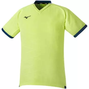 Теннисная одежда Solar Cut Game Shirt Cooling Dynamotion Fit 62JA2031 Neolim x Navy Blue x White XS [Mizuno]