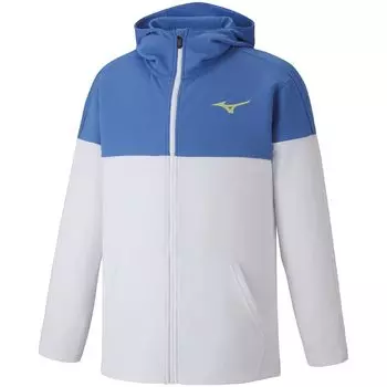 Теннисная одежда Толстовка с капюшоном Впитывающая пот Быстросохнущая Dynamotion Fit 62JC2002 Белый x Соник Синий M [Mizuno] UPF50+