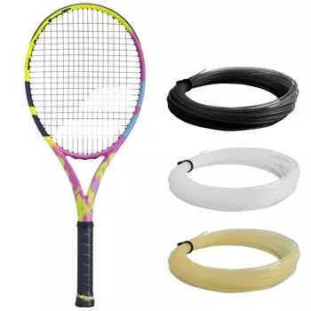 Теннисная ракетка Babolat Pure Aero Rafa Origin со струнами White Thing Gut 16 г со средним диапазоном (Рукоятка 4 1/4 ) - Напряжение.