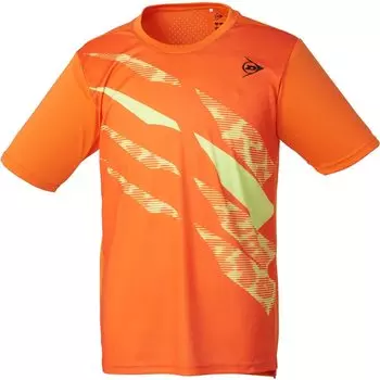 Теннисная рубашка Dunlop для игры в бадминтон, оранжевая, размер L [DUNLOP] DAP-1241 оранжевый
