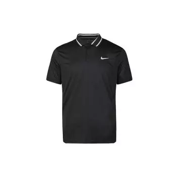 Теннисная рубашка-поло с коротким рукавом Nike Court Dri-FIT, черные мужские топы BV1195-010 S