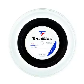 Теннисная струна Tecnifibre MULTIFEEL 200м рулон TFR221 1.30мм чёрный