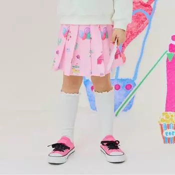 Теннисная юбка-брюки Lilypuri Pop Pop розового цвета Pink/150