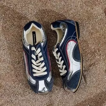 Теннисные кроссовки на шнуровке для походов Кроссовки Комфортные повседневные туфли на плоской подошве Женская спортивная обувь высокого качества Женские кроссовки 35 жёлтый