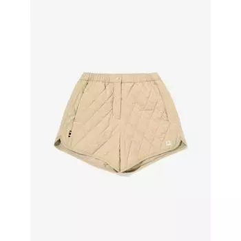 Теннисные стеганые шорты Fila с подкладкой LIGHT BEIGE/W75