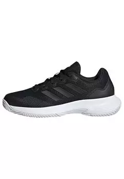 Теннисные туфли Game Court Tennis LVK02 Core Metallic cm [Adidas] 2.0 женские черные/Core черные/серебристые (ID1494) 23,0
