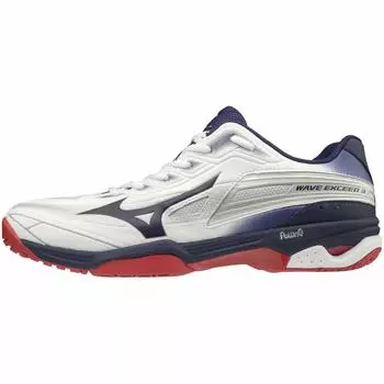 Теннисные туфли Wave Exceed 3 OC Белый x Синий x Красный см 2E [Mizuno] 22.5