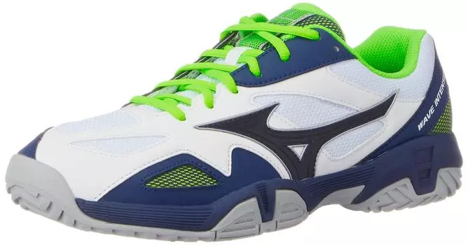 Теннисные туфли Wave Intense Club 2 AC Белый x Темно-синий x Зеленый см 3E [Mizuno] Мужские 23.5