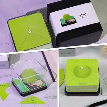 Теннисный 3D блокнот календарь 2025 блокнот бумага искусство подарки новый 3D 3D маленькие настольные аксессуары год A3K0 A-one