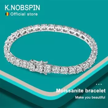Теннисный браслет Оригинальные браслеты для женщин и мужчин 3mm 16cm&All moissanite