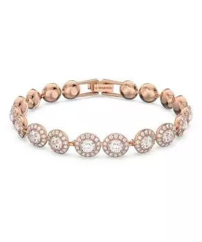 Теннисный браслет Swarovski Una Angelic с прозрачными кристаллами и покрытием из розового золота 5240513 для женщин розового золота