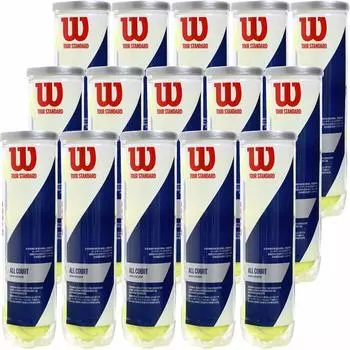 Теннисный мяч Wilson Pressure Rized TOUR STANDARD 4 мяча 1 коробка WRT103800 (15 банок/60 шариков)
