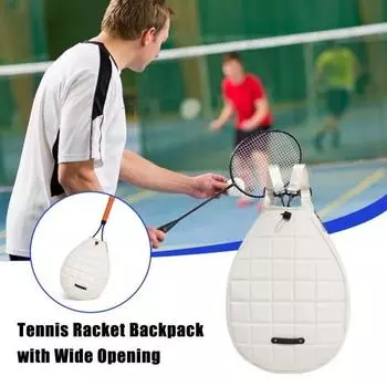 Теннисный рюкзак большой емкости сумка для переноски теннисной ракетки чехол для ракетки сумка для хранения бадминтона чёрный