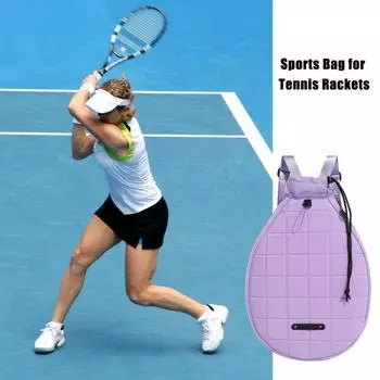Теннисный рюкзак большой емкости сумка для переноски теннисной ракетки чехол для ракетки сумка для хранения бадминтона для мужчин и женщин для занятий спортом на открытом воздухе чёрный