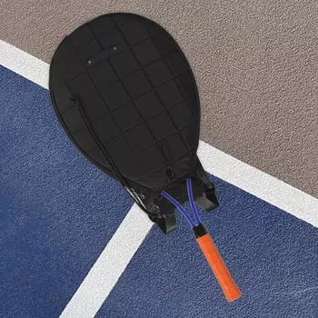 Теннисный рюкзак, сумка для бадминтона, переносная сумка через плечо, легкая сумка для переноски ракеток через плечо чёрный