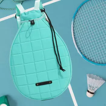 Теннисный рюкзак, сумка для ракеток для бадминтона, переносная сумка через плечо с застежкой-молнией и шнурком-кулиской