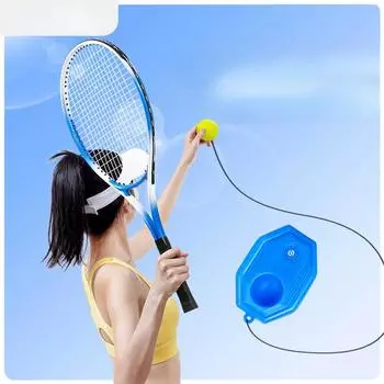 Теннисный тренажер для одного игрока с ракеткой с отскоком проволоки, детский набор