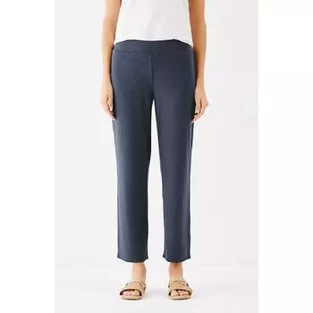 Тенсел Кюлоты для полных девушек Мода 140.00 кг Размер Лён Large straight tube denim blue L