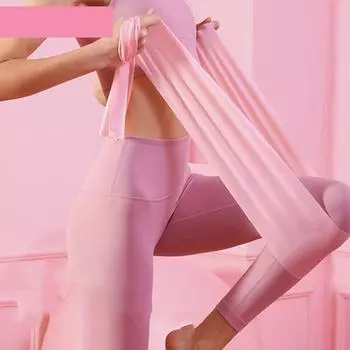 Tension Plate Yoga Pilateselastic Band Chest Expander Yoga Pull Rope Band Тренировочное оборудование розовый