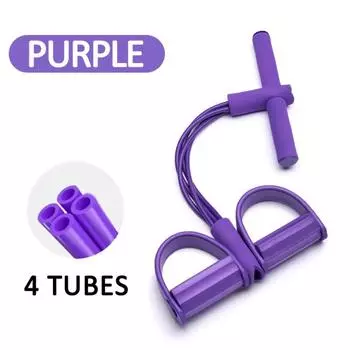 Tension Rope Belly Resistance Band 4-8 Tube Elastic Bands New Elastic Pedal Purple1