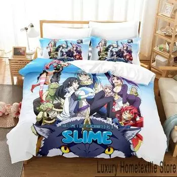 TenSura Rimuru That Time I Got Reincarnated as a Slime Bedding Set Duvet Cover Bed Set Quilt Cover Comforter king Queen Size EU Single 135x200cm