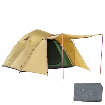 tent just pull the beginner camping family for 3 to 4 tarp with sheet khaki G.G.N. One-touch set, easy, string, tent, tent, people, poles, included,