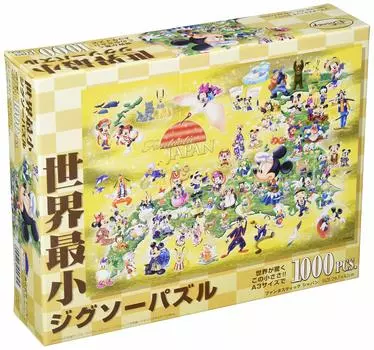 Tenyo 1000 Piece Smallest Piece Jigsaw Puzzle Disney Fantastic Japan x Comes with glue and spatula Service card included World s (29.7 42cm)