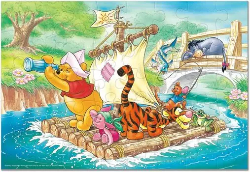 Tenyo 40 Piece Puzzle Raft Play the Jigsaw Children s (Винни Пух) [Детская головоломка]