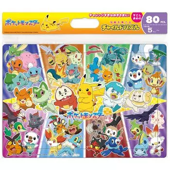 Tenyo Child Pocket 80 Piece Puzzle для антибактериальной очистки Cover Ages Puzzle, Monsters, Children, MC-80-615, Coat, Included, 5+