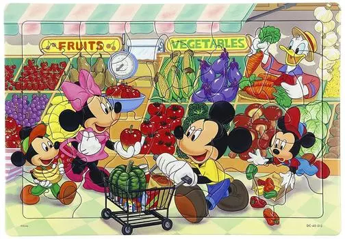 Tenyo Детский пазл Disney Super Shop 40 деталей пазл для детей серии Silhouette антибактериальное покрытие поставляется с чистящим чехлом для детей от 3 лет DC-40-013