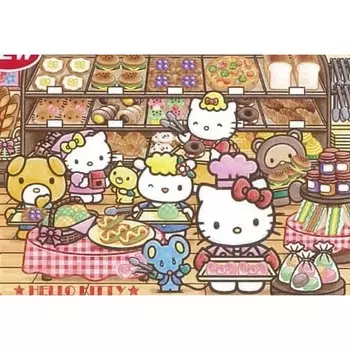 Tenyo Детский пазл Hello Kitty Kitty s Fun Bakery 80 деталей пазл для детей MC-80-892 Антибактериальное покрытие поставляется с чистящим чехлом для детей в возрасте от 5 лет и